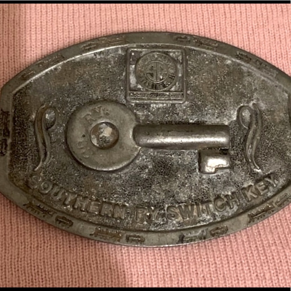 Vintage Southern Railways Switch Key Belt Buckle